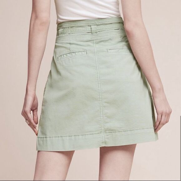 Anthropologie Pilcro And The Letterpress Utility A-line  Green Skirt - Picture 10 of 10
